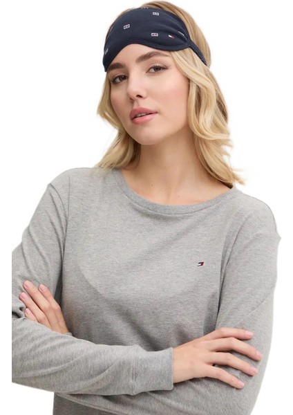 Tommy Hilfiger Kadın Gri Pijama Takımı ( Göz Bandı Hediyeli ) UW0UW05639