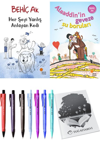 Alaaddin’in Geveze Su Boruları ve Her Şeyi Yanlış Anlayan Kedi 2'li Set - Kalem