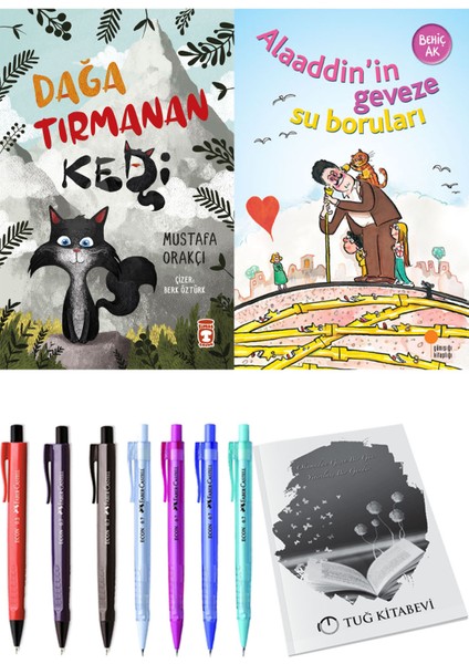 Alaaddin’in Geveze Su Boruları ve Dağa Tırmanan Kedi 2'li Set - Kalem