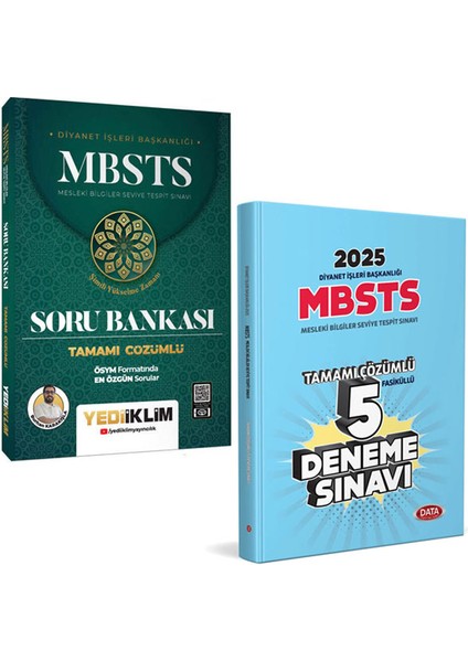 2025 Data Yayınları Yediiklim MBSTS Soru Bankası ve Deneme Sınavı Seti