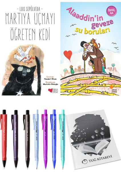 Alaaddin’in Geveze Su Boruları ve Martıya Uçmayı Öğreten Kedi 2'li Set - Kalem