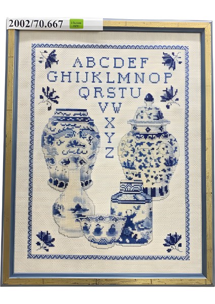 Çerçeveli Işlenmiş Etamin Kanaviçe Tablosu 2002/70.667