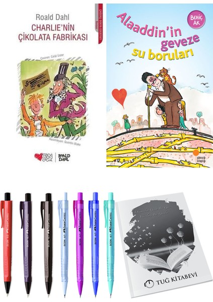 Alaaddin’in Geveze Su Boruları ve Charlie'nin Çikolata Fabrikası 2'li Set - Kalem