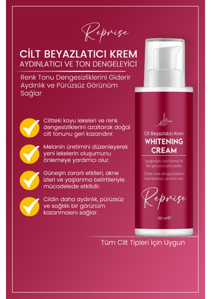 Cilt Leke Karşıtı, Aydınlatıcı, Kolajen Krem, Beyazlatıcı, Niacinamide & Nemlendirici