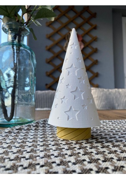Tekno Trust Çam Ağacı Tealight Mumluk Dekoratif Kış Konsepti Yıl Başı Süsleri Yeni Yıl Hediyesi Kış Dekoru 15CM