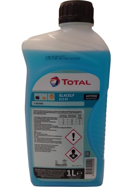 Glacelf Eco Bc Organik Mavi Antifriz 1 Lt 2022