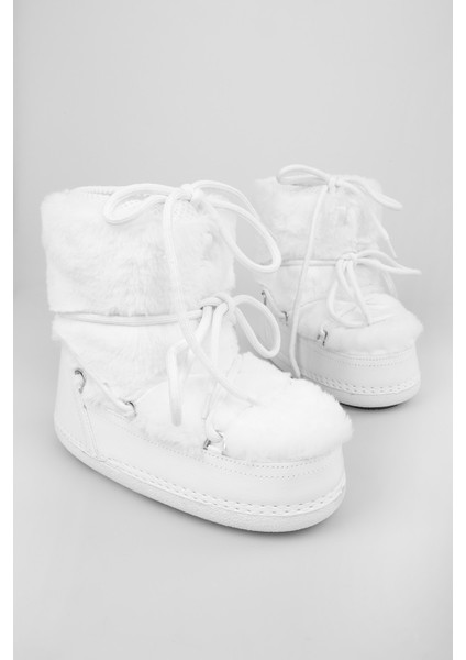 Kadın Snowie Beyaz Rugan Kürklü Içi Peluş Kar Botu fiyatları