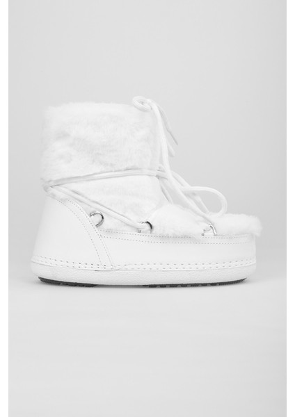 Kadın Snowie Beyaz Rugan Kürklü Içi Peluş Kar Botu modelleri