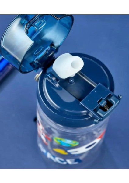 Uzay Desenli Pipetli Matara 500 Ml, Pipetli Matara 500 ml Gıda Ile Temasa Uygun Polikarbon Bpa Free fiyatları