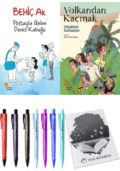 Volkandan Kaçmak ve Postayla Gelen Deniz Kabuğu 2'li Set - Kalem