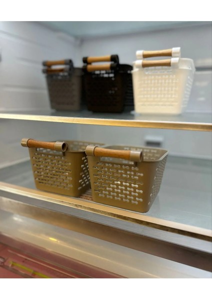 Dolap Içi Düzenleyici (Mini Sepet) 2 Adet Koyu Bej fiyatları