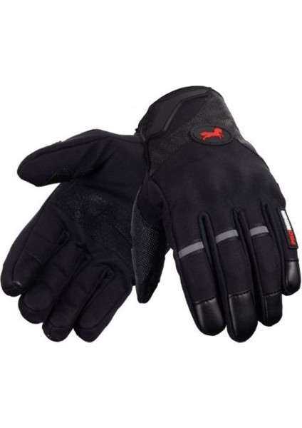 Motosiklet Eldiveni Soft Tpu Koruma Softjel Kumaş Telefon Dokunmatikli Motor Eldiven Siyah