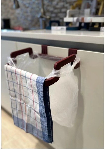 Havlu ve Poşet Askılığı Bordo