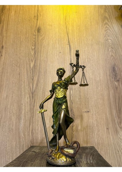 Tekno Trust Themis Adalet Tanrıçası Heykel Biblo 30 cm Özel Tasarım