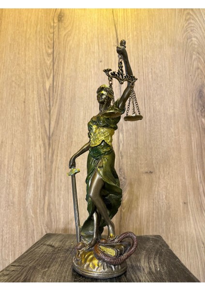 Tekno Trust Themis Adalet Tanrıçası Heykel Biblo 30 cm Özel Tasarım