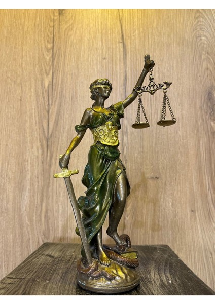 Tekno Trust Themis Adalet Tanrıçası Heykel Biblo 30 cm Özel Tasarım