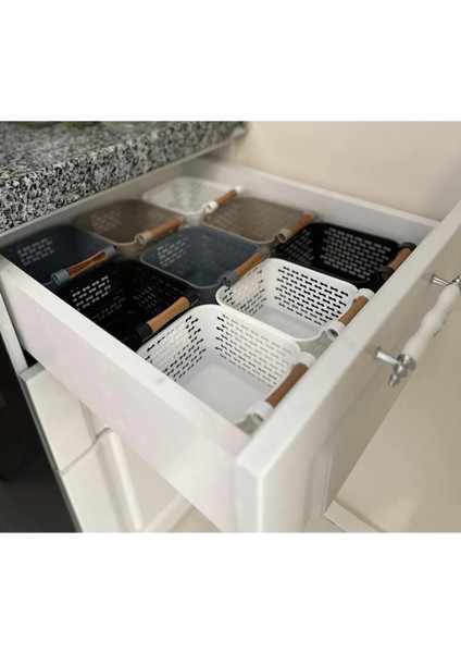 Dolap Içi Düzenleyici (Mini Sepet) 1 Adet Koyu Gri (Antrasit) fırsatları