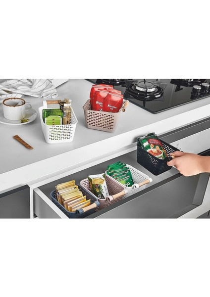 Dolap Içi Düzenleyici (Mini Sepet) 1 Adet Koyu Gri (Antrasit) indirimleri