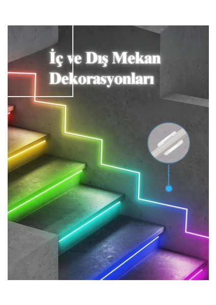 5m 16 Renk 4 Fonksiyonlu Esnek Şerit Neon LED
