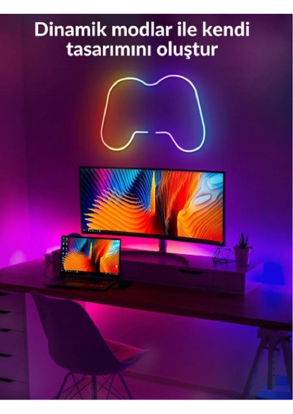 5m 16 Renk 4 Fonksiyonlu Esnek Şerit Neon LED modelleri