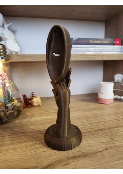 El Biblo, Maske Tutan Figür, Ev Dekor, Kahverengi, 8x19 cm indirimleri