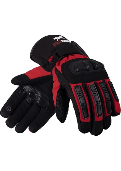 Motosiklet Kışlık Eldiven Suya Rüzgara Karşı Dayanıklı Telefon Dokunmatik Motor Eldiven Red