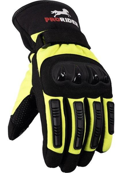 Motosiklet Kışlık Eldiven Suya Rüzgara Karşı Dayanıklı Telefon Dokunmatik Motor Eldiven Yeşil