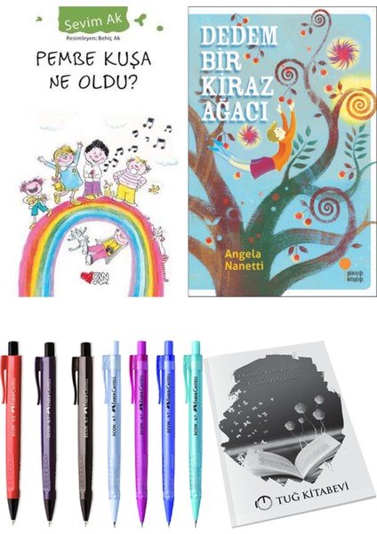 Dedem Bir Kiraz Ağacı ve Pembe Kuşa Ne Oldu? 2'li Set - Kalem