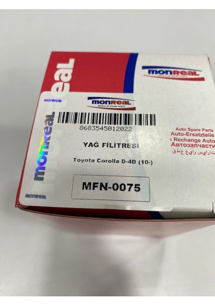 MFN-0075 Yağ Filtresi Toyota Corolla D4D (2010 Sonrası) fırsatları