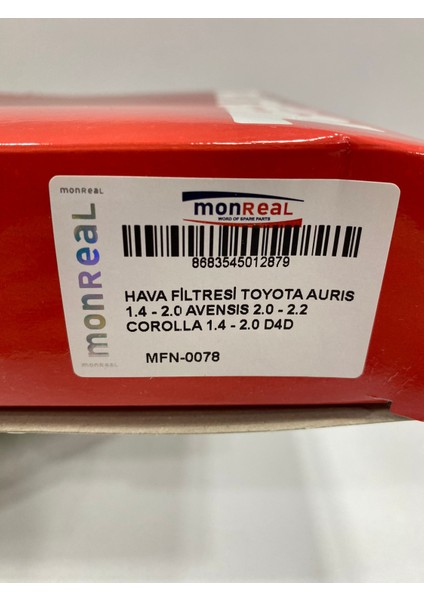 MFN-0078 Hava Filtresi Toyota Auris 1.4-2.0 (2007-2011) / Avensis 2.0 - 2.2 (2009-2012) / Corolla 1.4 - 2.0 (2007-2011)D4D fırsatları
