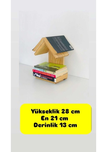 Ahşap dekoratif kitaplık, 28x13 cm, kahverengi, şık ve doğal görünüm indirimleri