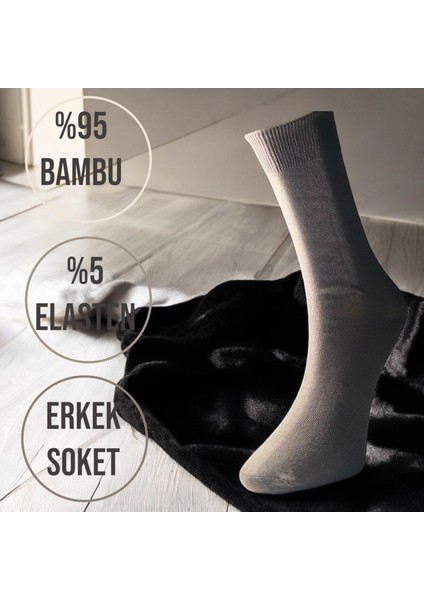 12'li Erkek Bambu Soket, Dikişsiz Burun, Hediyelik, 4 Mevsim Çorap fiyatları