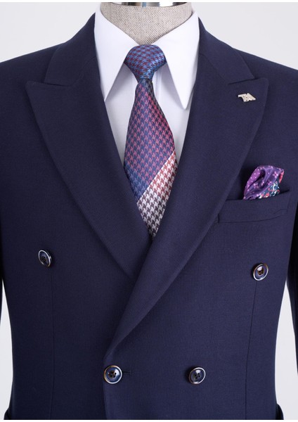 Italyan Stil Slim Fit Kravuze Erkek Tek Ceket Lacivert T13338 fiyatları