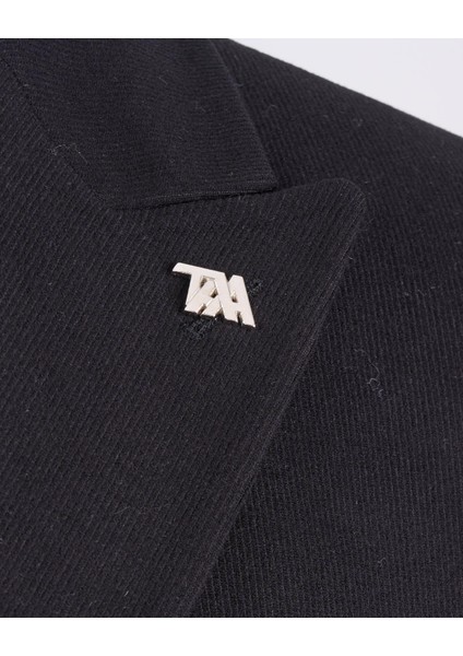 Italyan Stil Slim Fit Kravuze Erkek Tek Ceket Siyah T13340