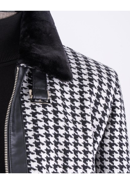 Italyan Stil Slim Fit Kürklü Gömlek Yaka Erkek Mont Siyah T13285 indirimleri