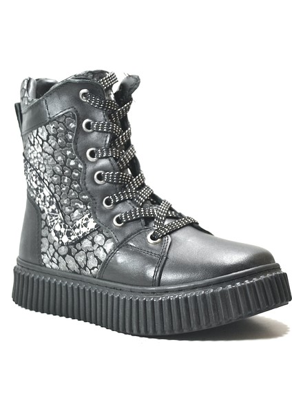 OP.8626-1 Deri Siyah Kürklü Fermuarlı Kız Çocuk Postal Bot fiyatları