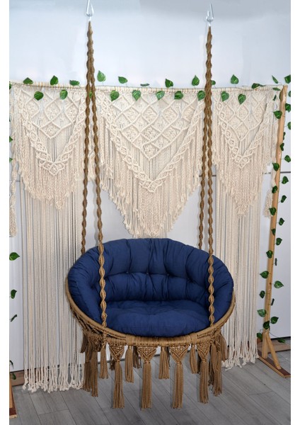 Makrome Relax Salıncak ( Kahve ) Minderli fiyatları