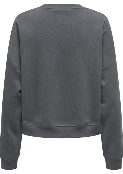 ONLSWEAT L/S CREW OVERSIZ Gri Kadın Sweatshirt modelleri