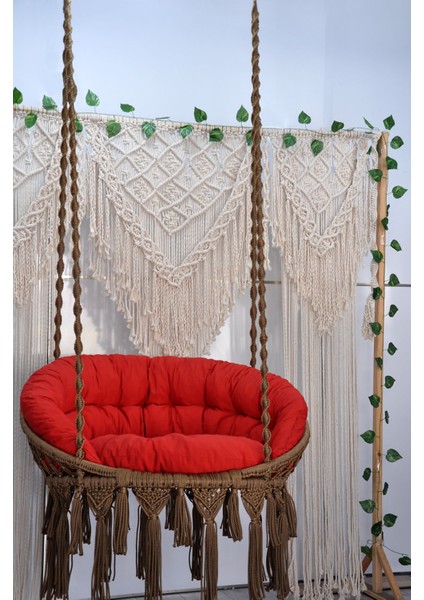 Makrome Relax Salıncak ( Kahve ) Minderli fiyatları