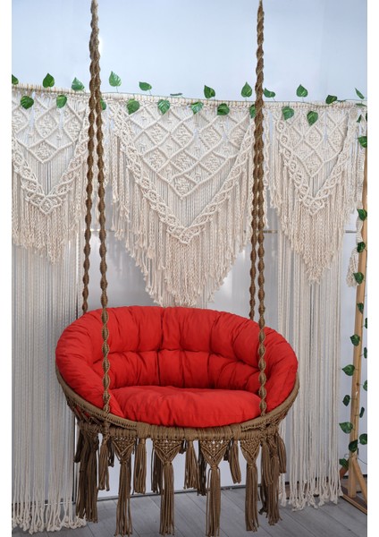 Makrome Relax Salıncak ( Kahve ) Minderli fırsatları