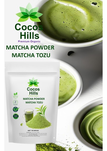 Matcha Powder Premium Quality Matcha Tozu Premium Kalite 50 gram