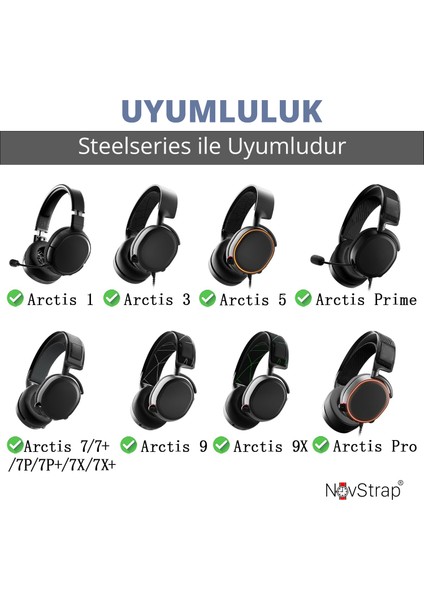 Steelseries Arctis 1 3 5 7 7p 7x 9 9x Pro ile Uyumlu Yedek Kulaklık Yastığı Pedi Süngeri