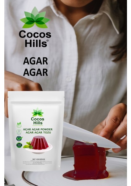 Agar Agar Powder Agar Agar Tozu 100 Gram