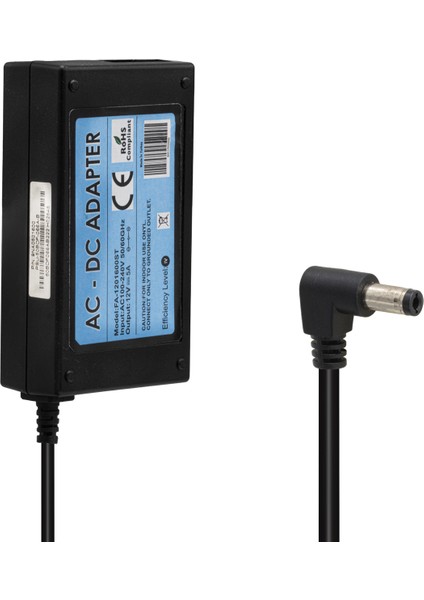 Oem FA-1201600ST 12 Volt - 5 Amper 5.5*2.5 Uçlu Plastik Kasa Masaüstü Adaptör