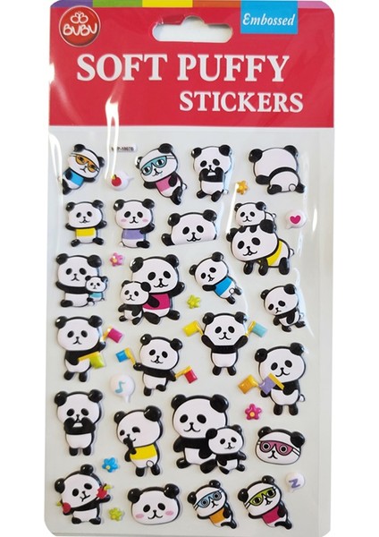Bu-Bu Soft Puffy Stıckers Panda 10,9X20,5 BUBU-SWP-1007B