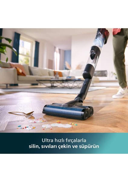 Kablosuz Islak-Kuru Elektrikli Süpürge 9000 Serisi, Elektrikli Süpürge ve Islak Mop, Kendi Kendini Temizleme, 45 Dakikaya Kadar Çalışma Süresi