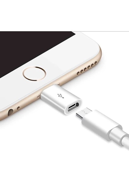 Micro USB To Lightning Çevirici Adaptör | iPhone ve iPad Uyumlu