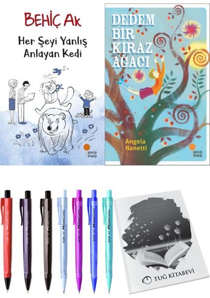 Dedem Bir Kiraz Ağacı ve Her Şeyi Yanlış Anlayan Kedi 2'li Set - Kalem