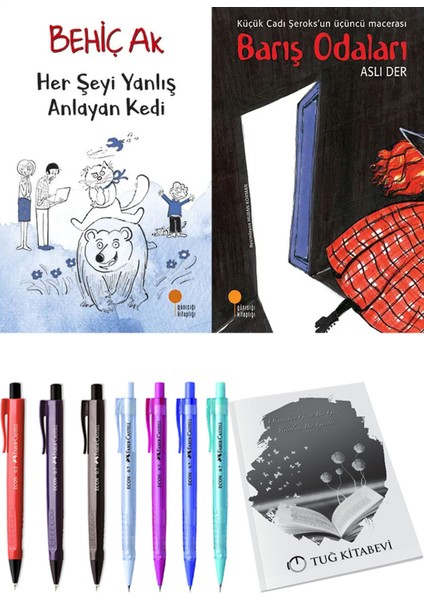 Barış Odaları ve Her Şeyi Yanlış Anlayan Kedi 2'li Set - Kalem