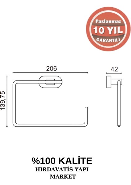 Paslanmaz Pirinç Zirve Kare Havluluk fiyatları